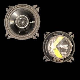 41dsc44 Kicker 4 Inch 2-way Black Car Audio Stereo Coaxial Speakers Pair