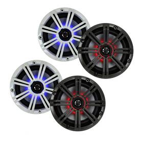 41km84lcw Kicker 8 Inch Km-series Marine Speakers Bundle