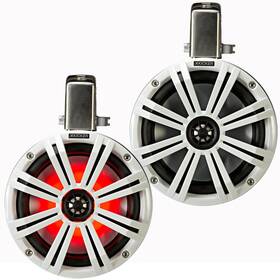 45kmtc8w Kicker Kmtc8 Loaded Marine Cans With 45km84l Speakers White Grill On Can