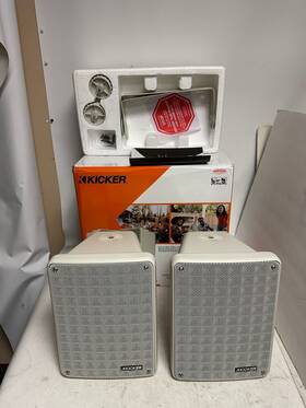 46kb6g Kicker Kb6g 2-way Full Range Indoor Outdoor Speakers Pair - Gray