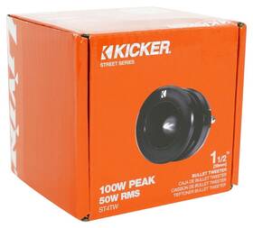 49st4tw Kicker St4tw 1 Pro Audio 1.5 Inch Aluminum Dome Super Bullet Tweeter 4 Ohm