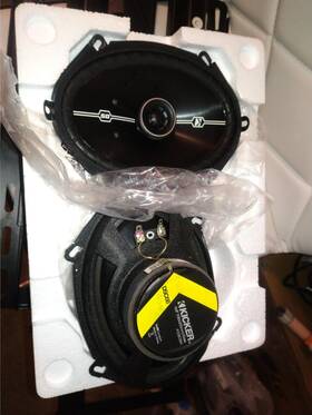 Dsc68 Kicker 4 Used 6x8 Inches Stereo Car Auto Speakers 200w Peak 1/2 Inch Tweeter