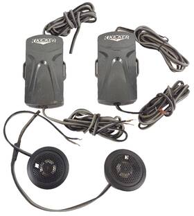 Ks25 Kicker - 1 Inch 25mm 300 Watts Car Stereo Aluminum Silk Dome Tweeters Pair