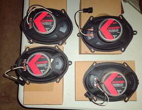 Ksc68 Kicker 4 6x8 Car Speakers Coaxial 4-ohm. Used Untested