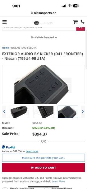 T98u4-9bu2a Kicker Oem Nissan Tailgate Edition By Audio Waterproof Bluetooth Speaker