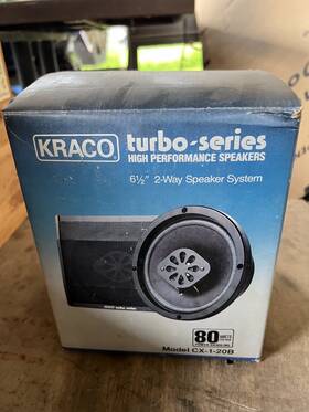 Kraco Cx-1-20b Turbo Series 6.5 Inch Car Speakers Pair With Original Box - Vintage