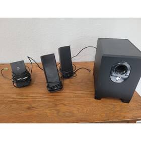 X-240 Logitech 1e23 Black Wired Portable 25w Rms 2.1 Stereo Subwoofer Speakers System