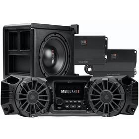 Mbqrg-stg3-1 Mb Quart Polaris Ranger Speakers Sub Receiver 2 Amps Enclosures