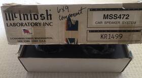Kr1499 Mcintosh Macintosh Component Car Speaker 6x9 Inch With Tweeter And Crossover. Mint Condi