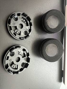 Ms481 Mcintosh Automotive Tweeters Aluminum 4 Ohm With Grills And Mounting Plate