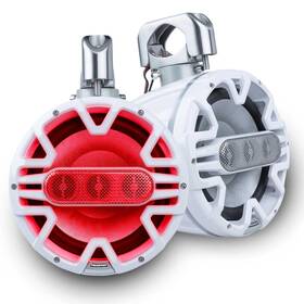Mm84tw-uob Memphis Audio Mm84tw 8 Inch Rgb Led Tower Speakers And Mounting Brackets - White Pa
