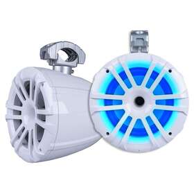 Mxa82tw Memphis Audio 8 Inch Wake Tower Speakers White With Swivel Mounting Clamps