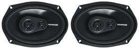 Srx693v Memphis Pair Audio 6x9 Inch 110 Watt Slim 3-way Car Stereo Speakers
