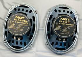 Pr-6920t Mgt Vintage 6x9 3-way Car Speakers Japan With Grills Untested Parts