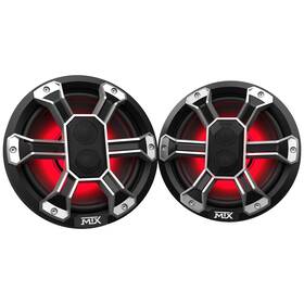 Ps65c-uob Mtx Ps65c Powersports 6.5 Inch 85w Rms 4 Coaxial Speaker Pair Rgb Lighting Ip-67 Gr