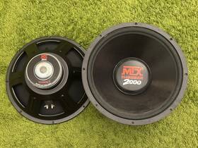 T2158 Mtx Pair Of Rare Vintage 15 Inch Thunder 2000 Woofers Subwoofers