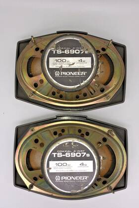 Ts-6907s Pioneer 6x9 Coaxial 4 Ohm 100 Watt Way Vintage Speakers Very Good