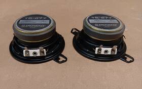 Ts-877 Pioneer Vintage Old School 3 1/2 Inch Car Speakers 40 Watts Made In Japan