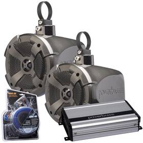 Xl-pod5srpp-uob Powerbass Powersports Party Pack - A Pair Of 5.25 Inch Speakers Amp Kit Open Box