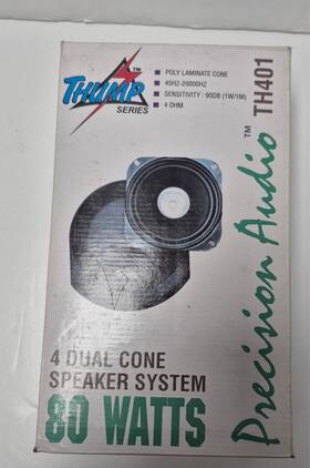 Th401 Precision Power Audio - 80 Watt 4 Inch Speaker Vintage Brand New Nos