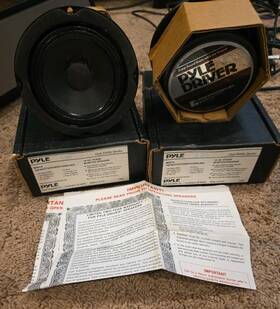 Mp516 Pyle Vintage Driver 100w 5 Inch High Fidelity Speakers In Vguc Pair Of 2
