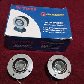 Qptw28 Q Power Qpower Super Bullet Tweeter Pair 4ohm 100db Spl