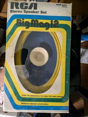 12r405 Rca Rare Vtg 70s Big Mag 12 6x9 Car Stereo Speaker Set Nib Old School Hot Rod