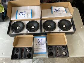 Ms65-4 Recoil 6.5 Midrange Pro Audio Speakers 300w Max And Ret1 Tweeters