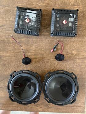 T16-s Rockford Fosgate Power 2 Way Component Speaker Set 6 Inch And 1 Tweeter