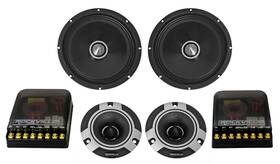 Rockville 613817025816 Pair X8c Competition 8 Inch Component Speakers/titanium Tweeters Pro Audio