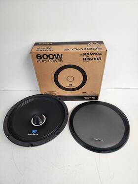 P24033615 Rockville Audio Rxm10 Rxm104 10 Inch 600 Watt 4 Ohm Spl Car Midrange Mid-bass Speake