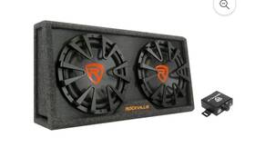 Rg212ca Rockville Dual 12 Inch Active Subwoofer Enclosure 2000w With Built In Amplifier