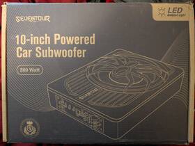 Seventour 760762575764 10 Inch Slim Under Seat Powered Car Subwoofer With Accessories
