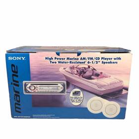 Sony 027242234499 High Power Marine Am/fm/cd Player With Speakers - Xpl-gt1016mpkg Brand New