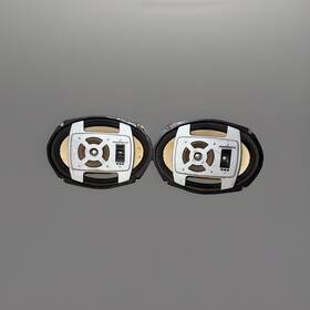 Ks2269 Sparkomatic Vtg 6x9 3-way Deck Mount Car Stereo Speaker Set Used Untested