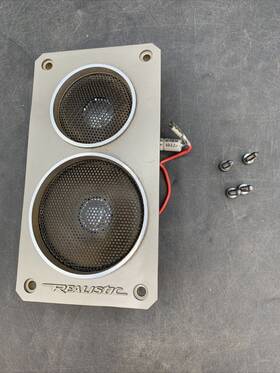 12-1854a Speakers Vintage Realisic Tweeter And Mid-range Speakers. Untested