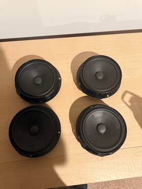 24oem Speakers Set Of 4 Black Round Car Mid-range