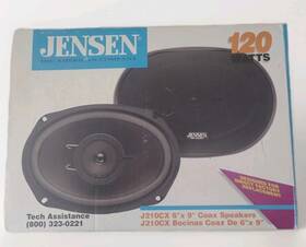 J210cx Speakers Jensen 6 Inch X 9 Coax 120 Watts Peak # Iob