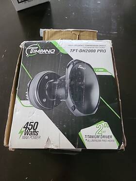 Tpt-dh2000 Timpano 2 Inch 450w 8 Ohm Titanium Compression Driver With Long Horn / Pro