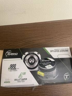 Tpt-st25 Timpano 2 4 Inch Super Tweeter 900watts Max Chrome Bullet 8 Ohm Pro Audio