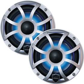 6-xss Wet Sounds 814820023183 Revo Silver Open Xs Grille 6.5 Inch Led Speakers Used Acceptable