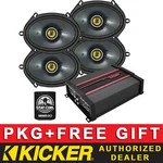 Kicker CSC684 6X8 (2 Pairs) Car Audio Speakers PACKAGE+DS18 4CH Amplifier. Fixed Price $322.98.