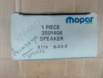 Nos Mopar Dash Speaker 75-81 Chrysler. Fixed Price $125.00.