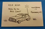 Cb Radio Qsl Trading Card "red Comet - Dennis Cotterell Pennsauken Nj". Fixed Price $6.85.