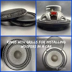 Stereo Integrity TM65, Rings With Grills For Woofers. Fixed Price $89.00.