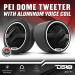 Pair DS18 ZXI-T1 1.7" Pei Dome Tweeters 100 Watt 4 Ohm 1" Aluminum Voice Coil. Fixed Price $45.95.