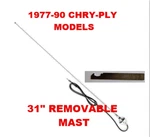 31" Steel Mast Am/fm Antenna 1977-90 Chrysler, Dodge, Plymouth Mopar Models. Fixed Price $54.77.
