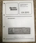 Original Blaupunkt CR-2010 Car Stereo Cassette Service Manual. Fixed Price $39.95.