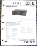 Sony EXR-12 Shafted Car Stereo Original Service Repair Manual. Fixed Price $34.94.