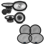 Alpine S2 6X9" & 6.5 Coaxial W/ (2) Kte Speaker Grill Bundle. Fixed Price $435.49.